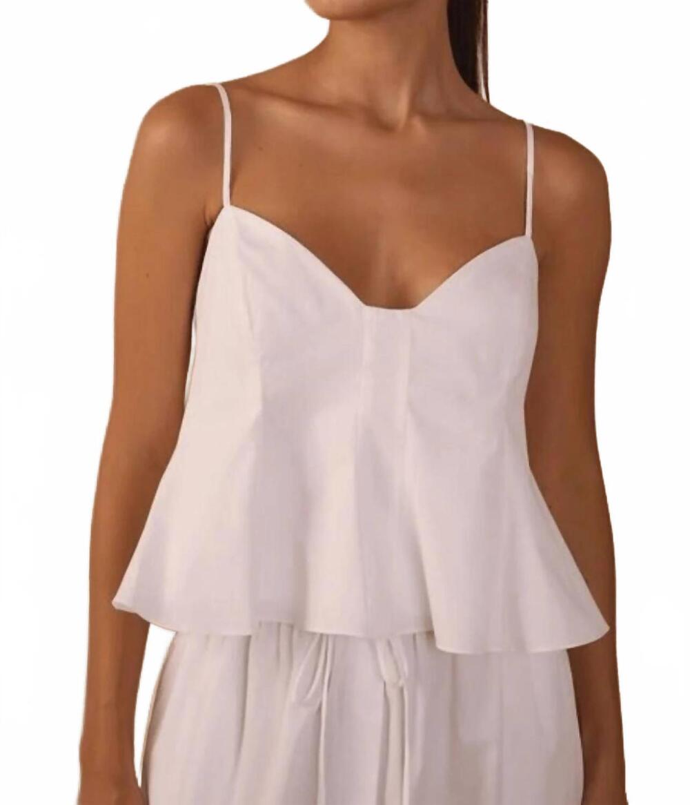 NEW DRESS TO flutter cami in white